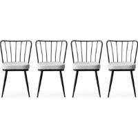 Scaun Trendy Yildiz 940 Black/White 82x43x42cm GTR006749 4pcs imaginea #1 — magazin online Desire.md