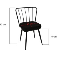 Scaun Trendy Yildiz 943 Black 82x43x43cm GTR006783 4pcs imaginea #4 — magazin online Desire.md