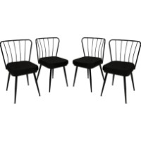 Scaun Trendy Yildiz 943 Black 82x43x43cm GTR006783 4pcs imaginea #8 — magazin online Desire.md