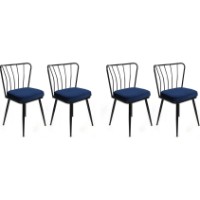 Scaun Trendy Yildiz 944 Black/Navy Blue 82x43x42cm GTR006854 4pcs imaginea #1 — magazin online Desire.md