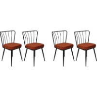 Scaun Trendy Yildiz 945 Black/Red Tile 82x43x42cm GTR006855 4pcs imaginea #1 — magazin online Desire.md