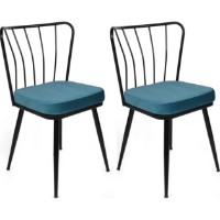 Scaun Trendy Yildiz 952 Black/Blue 82x43x42cm GTR006858 4pcs imaginea #3 — magazin online Desire.md