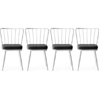 Scaun Trendy Yildiz 962 White/Anthracit 82x43x42cm GTR006753 4pcs imaginea #1 — magazin online Desire.md