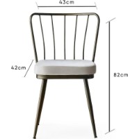 Scaun Trendy Yildiz 985 Black/Mink 82x43x42cm GTR006755 4pcs imaginea #5 — magazin online Desire.md