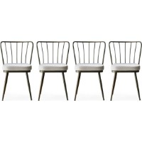 Scaun Trendy Yildiz 985 Black/Mink 82x43x42cm GTR006755 4pcs imaginea #1 — magazin online Desire.md