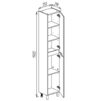 Dulap baie Bayro Etna 350x1900 (123968) imaginea #4 — magazin online Desire.md