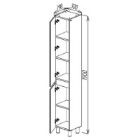 Dulap baie Bayro Urbano Pro 300x1900 (122494) imaginea #4 — magazin online Desire.md