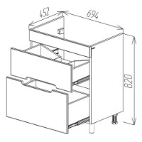 Dulap pentru lavoar Bayro Etna Argo 700 (123961) imaginea #4 — magazin online Desire.md