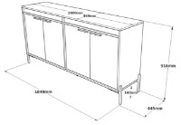 Тумба Trendy VS5-CGA Brown/Grey/Anthracit 184x91x44cm GTR006709 фото №4 — интернет-магазин Desire.md