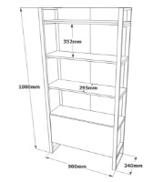 Etajeră Trendy ML6-A Black/Pine Atlantic 180x90x34cm GTR000493 imaginea #5 — magazin online Desire.md