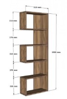 Etajeră Trendy Nebu Sapphire Oak 150x51.8x20cm GTR006082 imaginea #3 — magazin online Desire.md