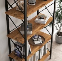 Etajeră Trendy Nero Elit Pine Atlantic/Black 180x90x34cm GTR006073 imaginea #2 — magazin online Desire.md