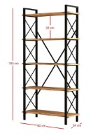 Etajeră Trendy Nero Elit Pine Atlantic/Black 180x90x34cm GTR006073 imaginea #7 — magazin online Desire.md