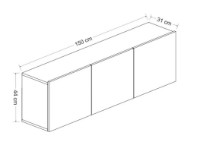 Тумба под ТВ Trendy Anthracit/White 150x44x31cm GTR000195 фото №4 — интернет-магазин Desire.md