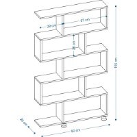 Etajeră Trendy Nilufer Walnut 155x90x20cm GTR000409 imaginea #3 — magazin online Desire.md