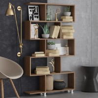 Etajeră Trendy Nilufer Walnut 155x90x20cm GTR000409 imaginea #4 — magazin online Desire.md