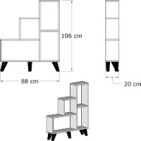 Стеллаж Trendy Nisa White 106x88x20cm GTR006009 фото №2 — интернет-магазин Desire.md
