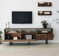 Тумба под ТВ Trendy Aristo Walnut/Black 170x55x30cm GTR000349 фото №3 — интернет-магазин Desire.md