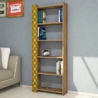Etajeră Trendy Oras Walnut/Yellow 170x64.6x24.2cm GTR000426