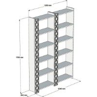 Etajeră Trendy Orasul Walnut/White 170x124.6x24.2cm GTR000460 imaginea #4 — magazin online Desire.md