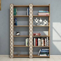 Etajeră Trendy Orasul Walnut/Cream 170x124.6x24.2cm GTR000458 imaginea #2 — magazin online Desire.md