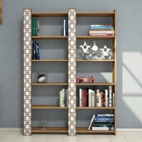 Etajeră Trendy Orasul Walnut/White 170x124.6x24.2cm GTR000460 imaginea #3 — magazin online Desire.md