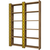 Etajeră Trendy Orasul Walnut/Yellow 170x124.6x24.2cm GTR000461 imaginea #3 — magazin online Desire.md