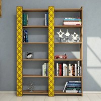 Etajeră Trendy Orasul Walnut/Yellow 170x124.6x24.2cm GTR000461 imaginea #4 — magazin online Desire.md