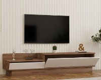 Тумба под ТВ Trendy Barko Walnut/White 160x35x35cm GTR000368 фото №3 — интернет-магазин Desire.md