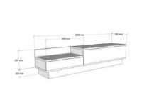 Тумба под ТВ Trendy Barko Walnut/White 160x35x35cm GTR000368 фото №4 — интернет-магазин Desire.md