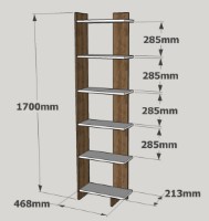 Etajeră Trendy Order Walnut/White 170x46.8x21.3cm GTR006016 imaginea #3 — magazin online Desire.md