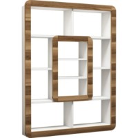 Стеллаж Trendy Orkide White/Walnut 140x108.4x21.8cm GTR000440 фото №2 — интернет-магазин Desire.md