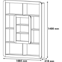 Стеллаж Trendy Orkide White/Walnut 140x108.4x21.8cm GTR000440 фото №3 — интернет-магазин Desire.md