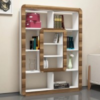 Стеллаж Trendy Orkide White/Walnut 140x108.4x21.8cm GTR000440