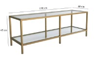Тумба под ТВ Trendy Basic TV501 Gold 130x45x40cm GTR000309 фото №4 — интернет-магазин Desire.md