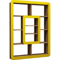 Etajeră Trendy Orkide Walnut/Yellow 140x108.4x21.8cm GTR000439 imaginea #2 — magazin online Desire.md