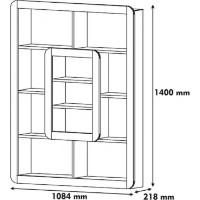 Etajeră Trendy Orkide Walnut/Yellow 140x108.4x21.8cm GTR000439 imaginea #4 — magazin online Desire.md
