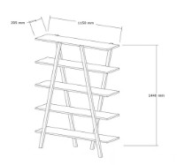 Etajeră Trendy Perla Walnut 144x115x29.5cm GTR000527 imaginea #4 — magazin online Desire.md