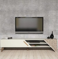 Тумба под ТВ Trendy Beril Cream/Walnut 180x40x37cm GTR000135
