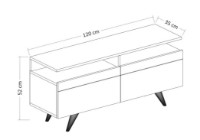 Тумба под ТВ Trendy Berlin 120 White/Oak 120x52x35cm GTR000191 фото №4 — интернет-магазин Desire.md