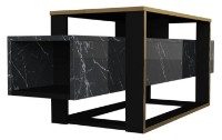 Тумба под ТВ Trendy Bianco Black Marble/Gold 160x49.8x46.1cm GTR000381 фото №4 — интернет-магазин Desire.md
