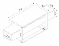 Тумба под ТВ Trendy Bianco Black Marble/Gold 160x49.8x46.1cm GTR000381 фото №5 — интернет-магазин Desire.md