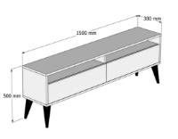 Тумба под ТВ Trendy Cel mai bun Cream/Walnut 150x50x30cm GTR000057 фото №4 — интернет-магазин Desire.md