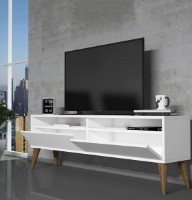 Тумба под ТВ Trendy Cel mai bun White/Walnut 150x50x30cm GTR000060 фото №2 — интернет-магазин Desire.md