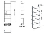 Etajeră Trendy Piante Walnut/Black 174x60x22cm GTR006024 imaginea #4 — magazin online Desire.md