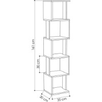 Etajeră Trendy Piri White/Light Mocha 35x161x30cm GTR000394 imaginea #2 — magazin online Desire.md
