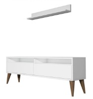 Тумба под ТВ Trendy Cel mai bun White/Walnut 150x50x30cm GTR000064 фото №4 — интернет-магазин Desire.md
