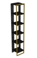 Etajeră Trendy Polka Gold/Black/Black Marble 178.5x31.3x32.2cm GTR006068 imaginea #3 — magazin online Desire.md