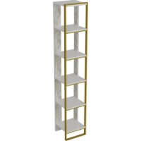 Etajeră Trendy Polka Gold/White/White Marble 178.5x31.3x32.2cm GTR006069 imaginea #3 — magazin online Desire.md