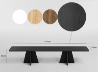 Тумба под ТВ Trendy Ciuperca Black 180x42x40cm GTR000296 фото №2 — интернет-магазин Desire.md